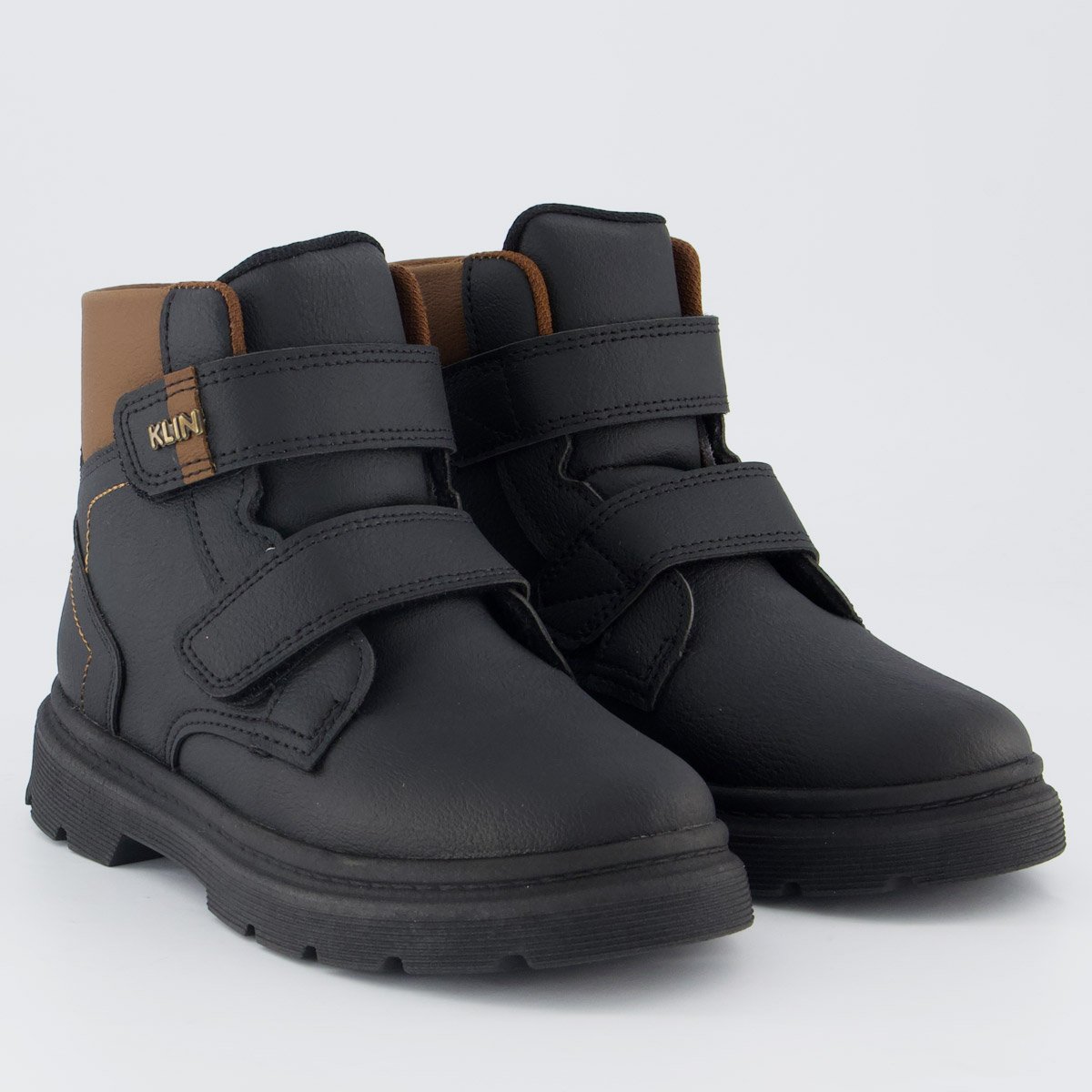 Coturno Klin London Infantil Preto e Marrom Preto 2