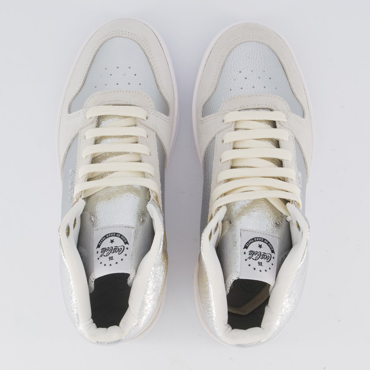 Tênis Coca Cola Daydream High Feminino Prata e Dourado Prata 4