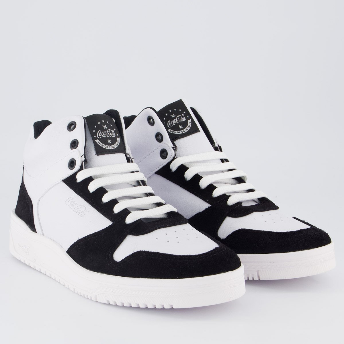 Tênis Coca Cola Daydream High Feminino Branco e Preto Branco/Preto 2