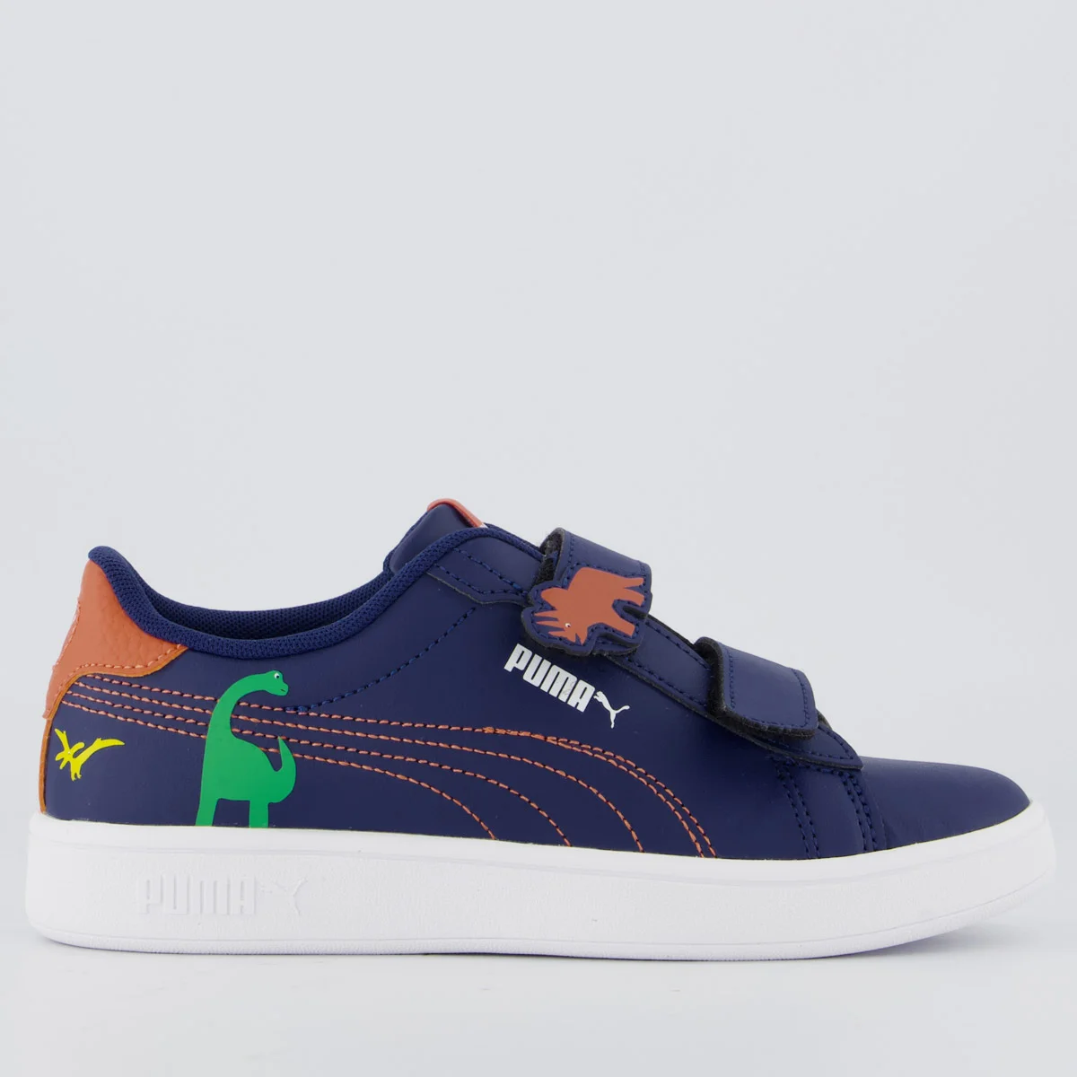 Tênis Puma Smash 3.0 Dino V PS Juvenil Marinho