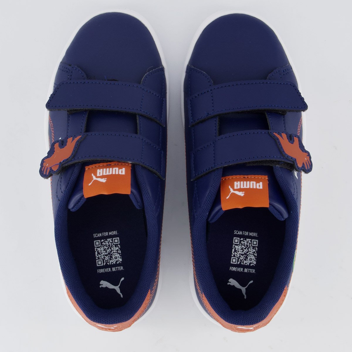 Tênis Puma Smash 3.0 Dino V PS Juvenil Marinho Azul 4