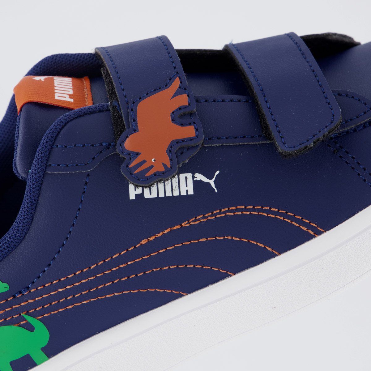 Tênis Puma Smash 3.0 Dino V PS Juvenil Marinho Azul 7