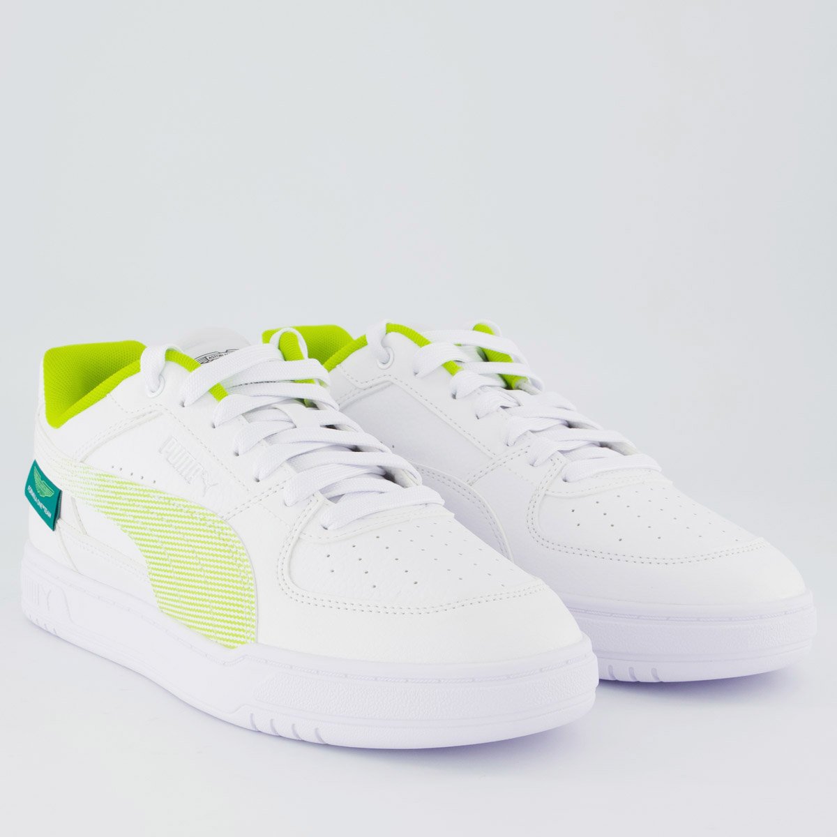 Tênis Puma Aston Martin Caven III Branco e Verde Branco/Verde 2