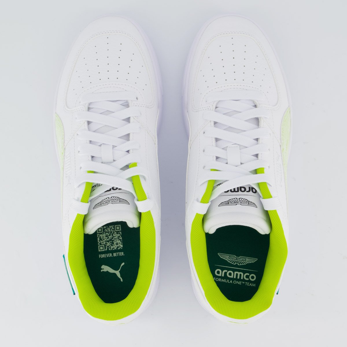Tênis Puma Aston Martin Caven III Branco e Verde Branco/Verde 4