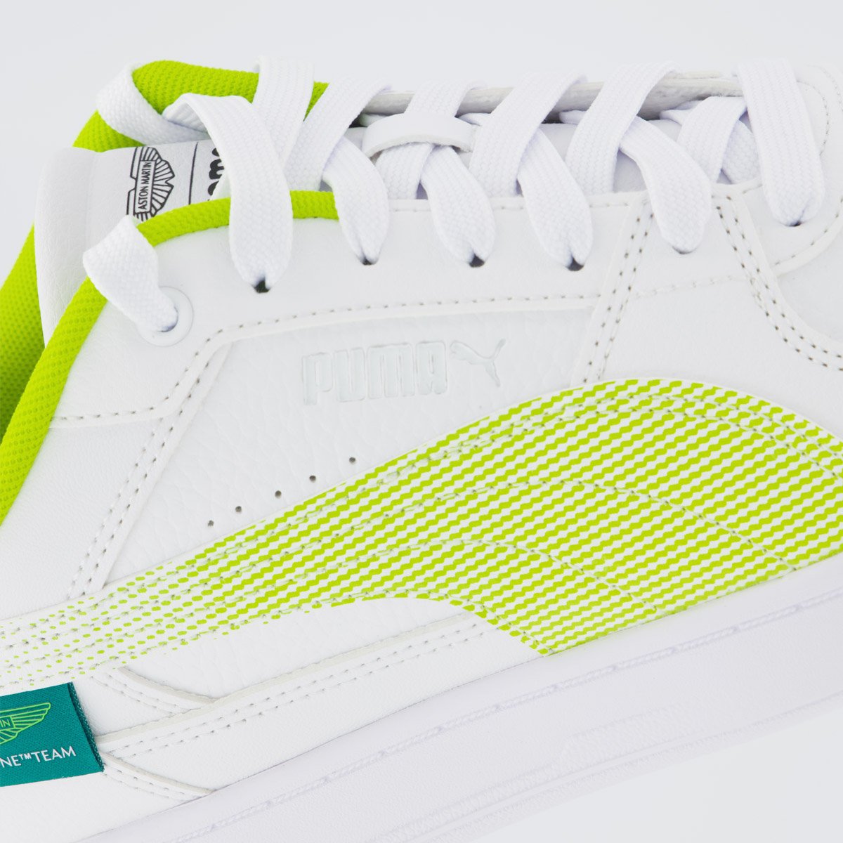 Tênis Puma Aston Martin Caven III Branco e Verde Branco/Verde 7