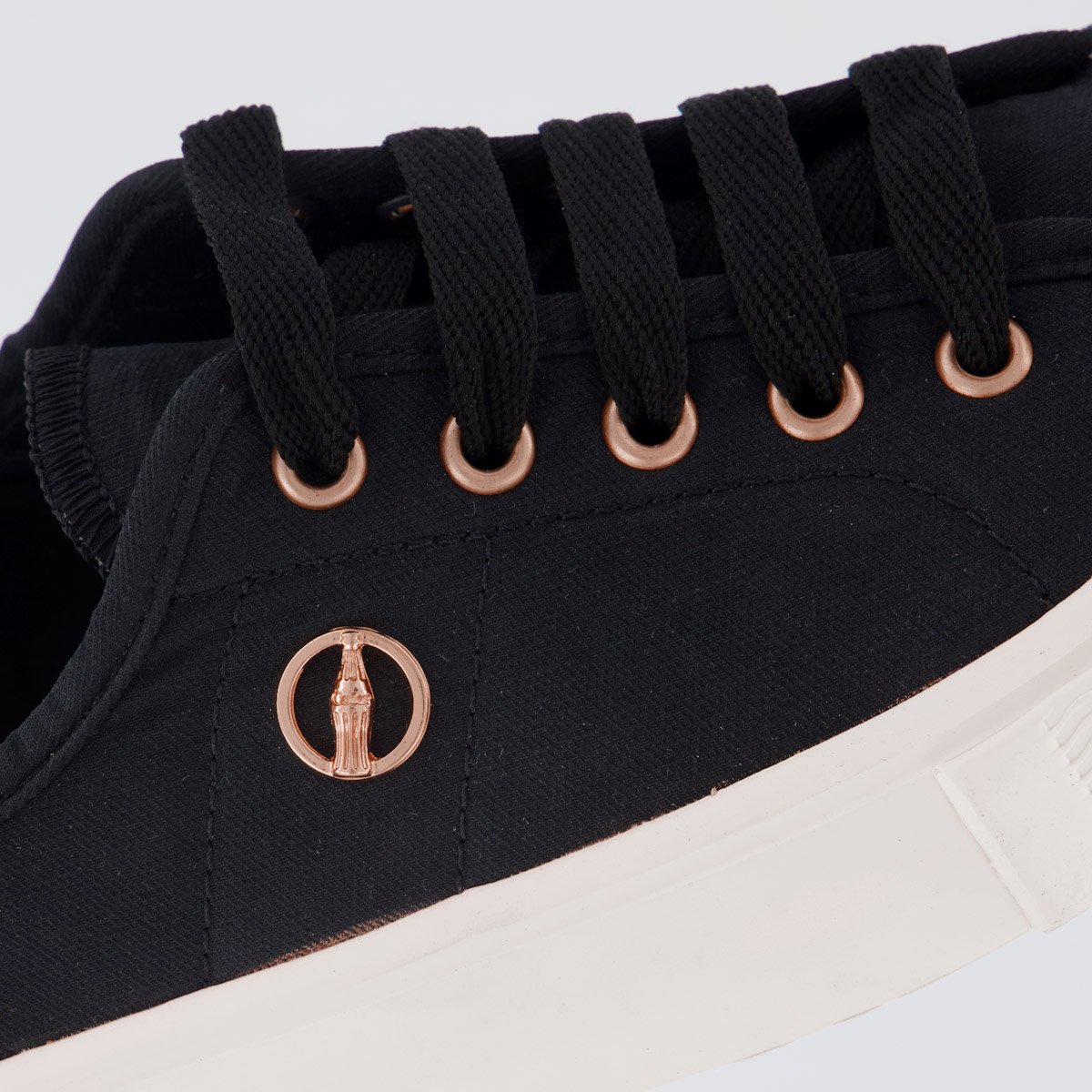 Tênis Coca Cola Pant Twill Feminino Preto Preto 7