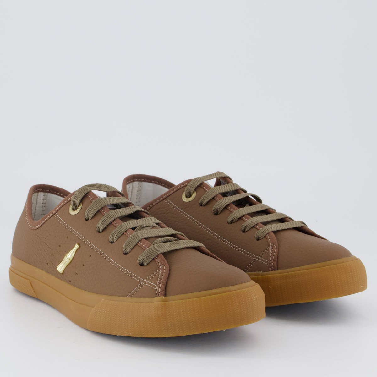 Tênis Coca-cola Flow Town Feminino Marrom e Dourado Marrom 2