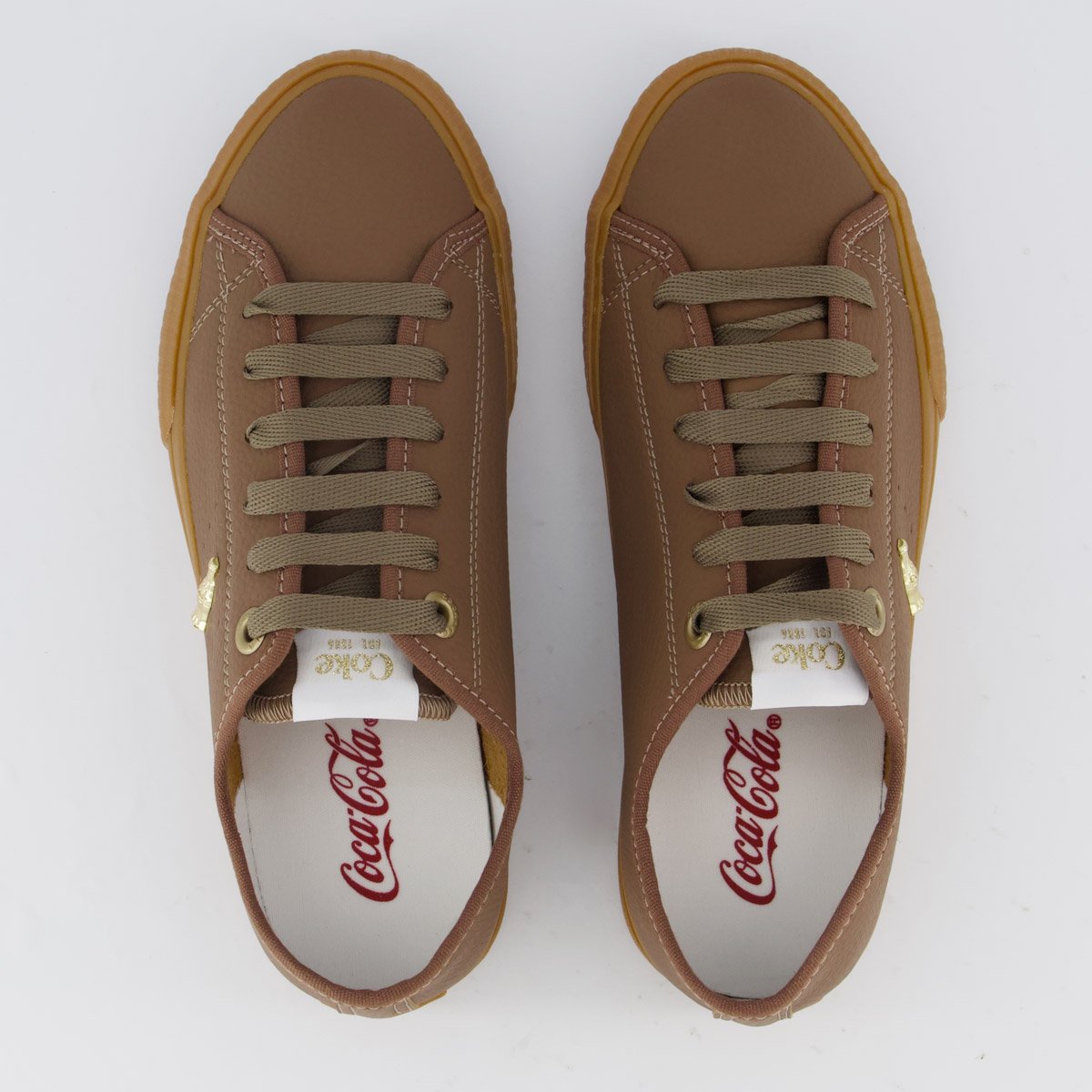 Tênis Coca-cola Flow Town Feminino Marrom e Dourado Marrom 4