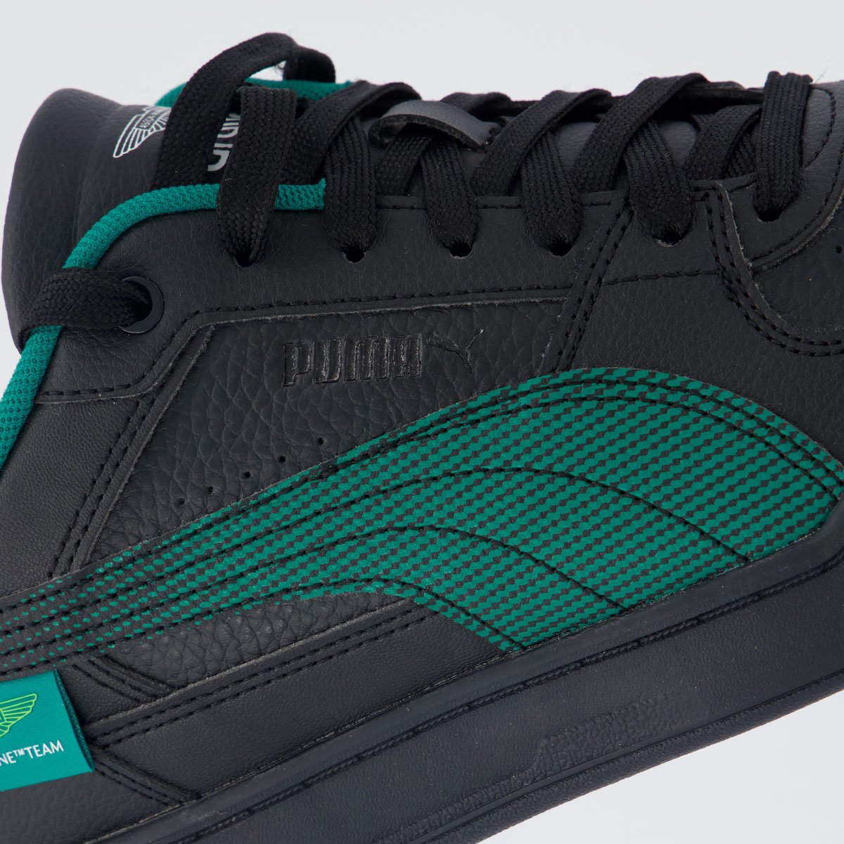 Tênis Puma Aston Martin Caven III Preto e Verde Preto/Verde 7
