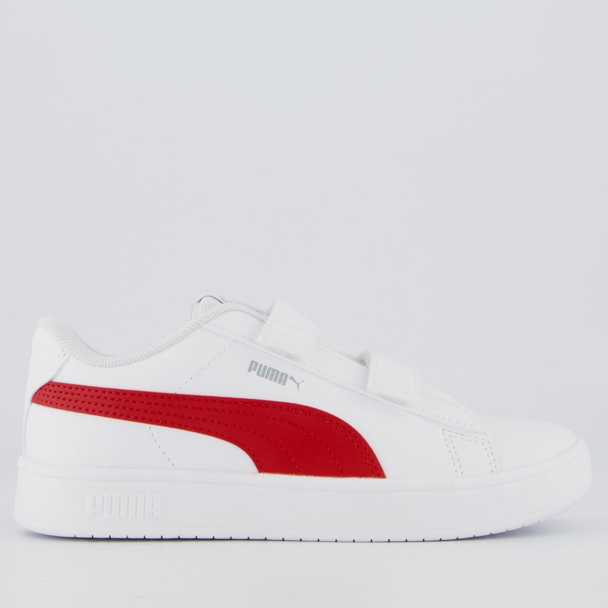 Tênis Puma Rickie Classic V PS Infantil Branco e Vermelho