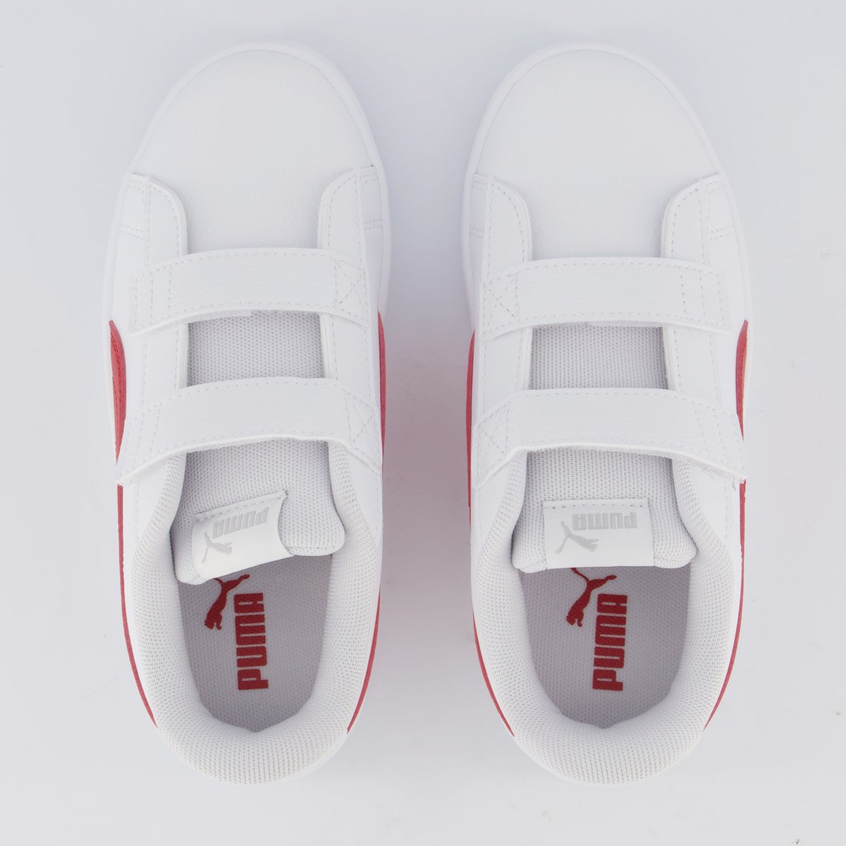 Tênis Puma Rickie Classic V PS Infantil Branco e Vermelho Branco/Vermelho 4