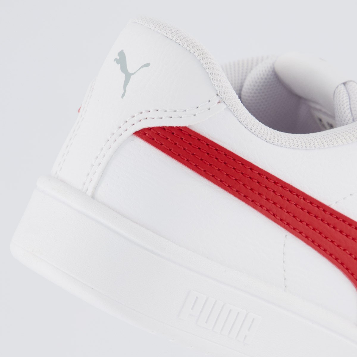 Tênis Puma Rickie Classic V PS Infantil Branco e Vermelho Branco/Vermelho 6