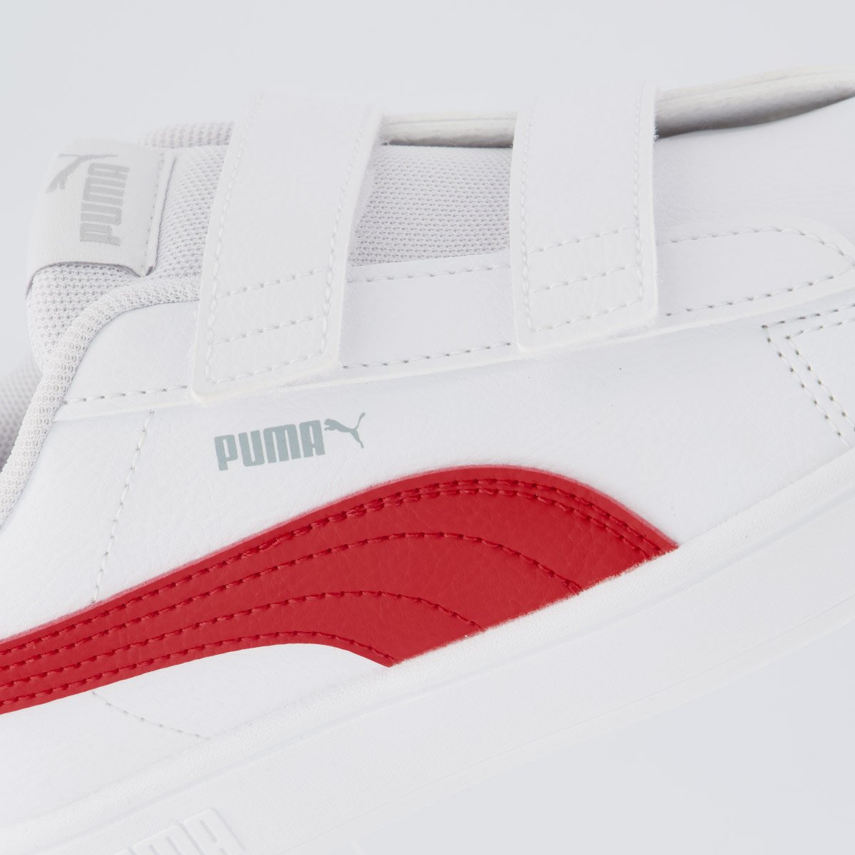 Tênis Puma Rickie Classic V PS Infantil Branco e Vermelho Branco/Vermelho 7