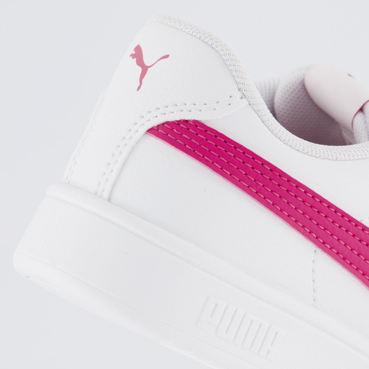 Tênis Puma Rickie Classic V PS Infantil Branco e Pink Branco/Pink 6