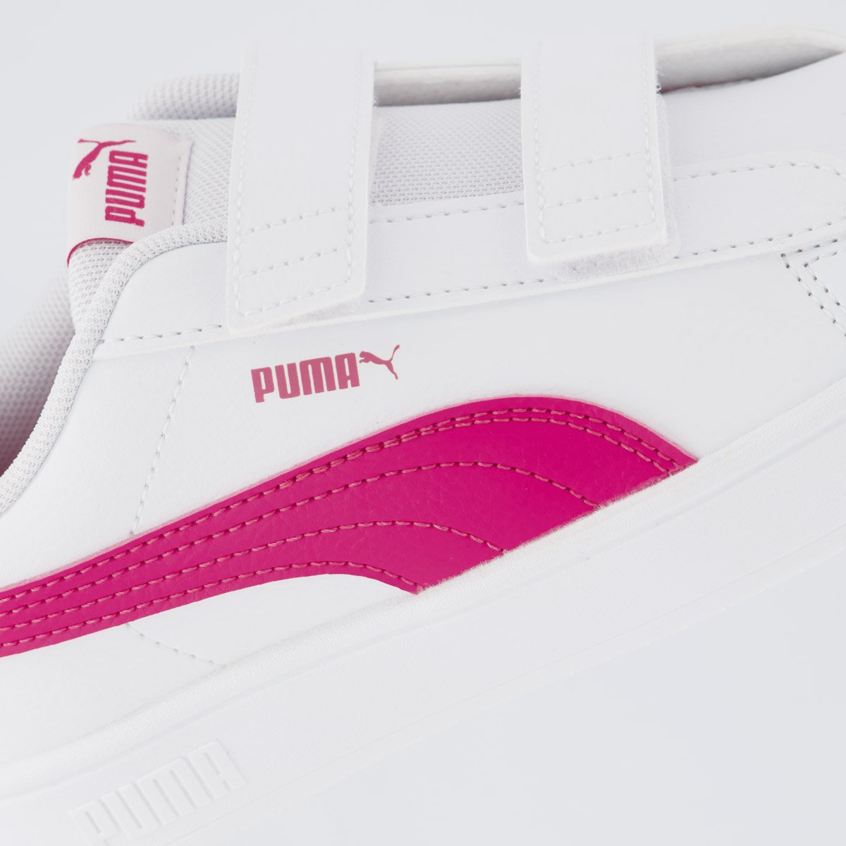 Tênis Puma Rickie Classic V PS Infantil Branco e Pink Branco/Pink 7