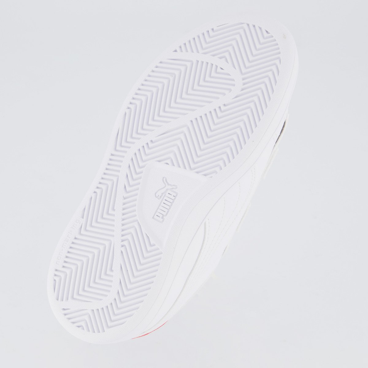 Tênis Puma Smash 3.0 Badges V Ps Juvenil Branco e Rosa Branco 5