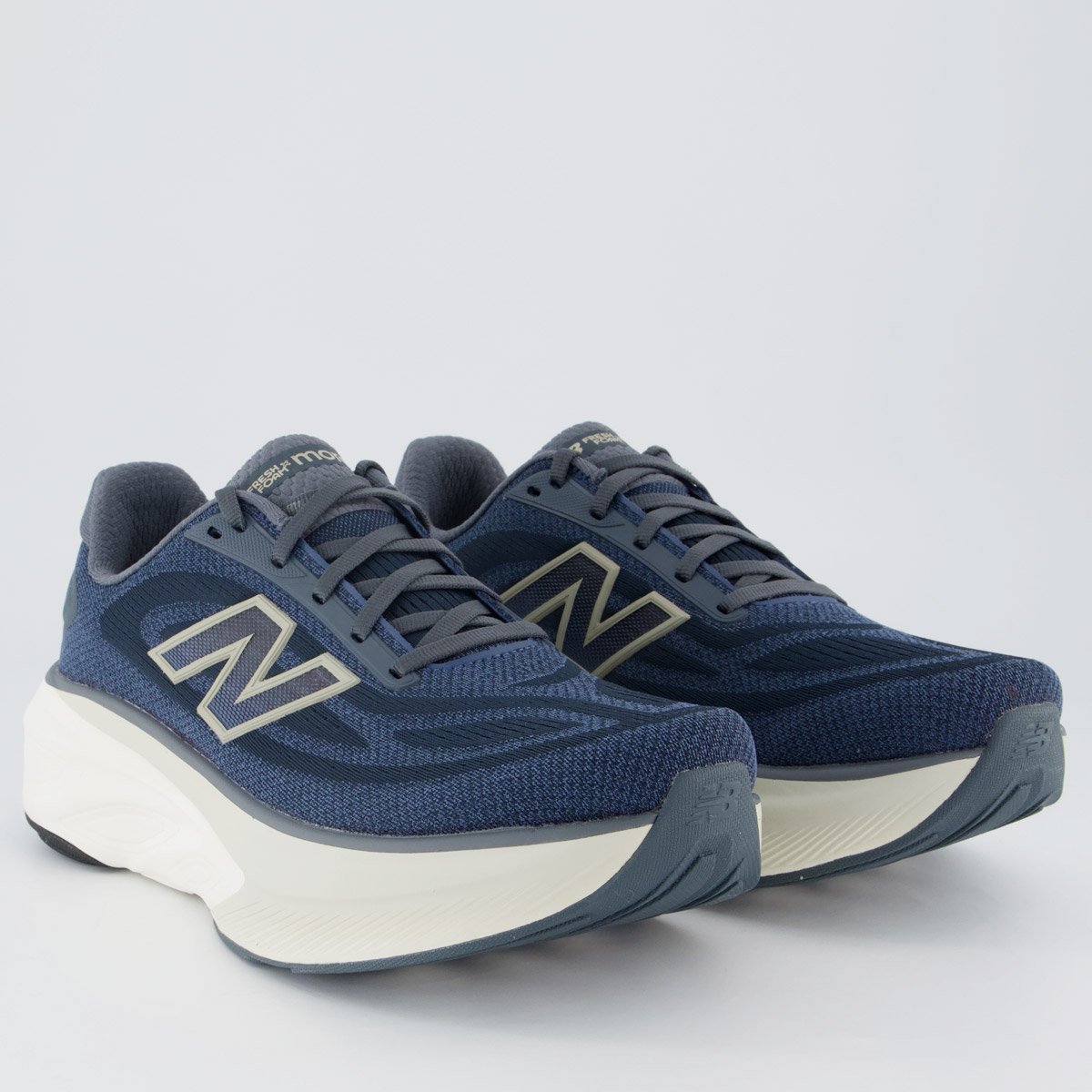 Tênis New Balance Fresh Foam X More V6 Grafite e Marinho Azul 2