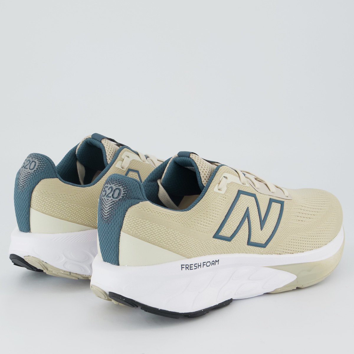 Tênis New Balance Fresh Foam 520 V9 Bege e Marinho Bege 3