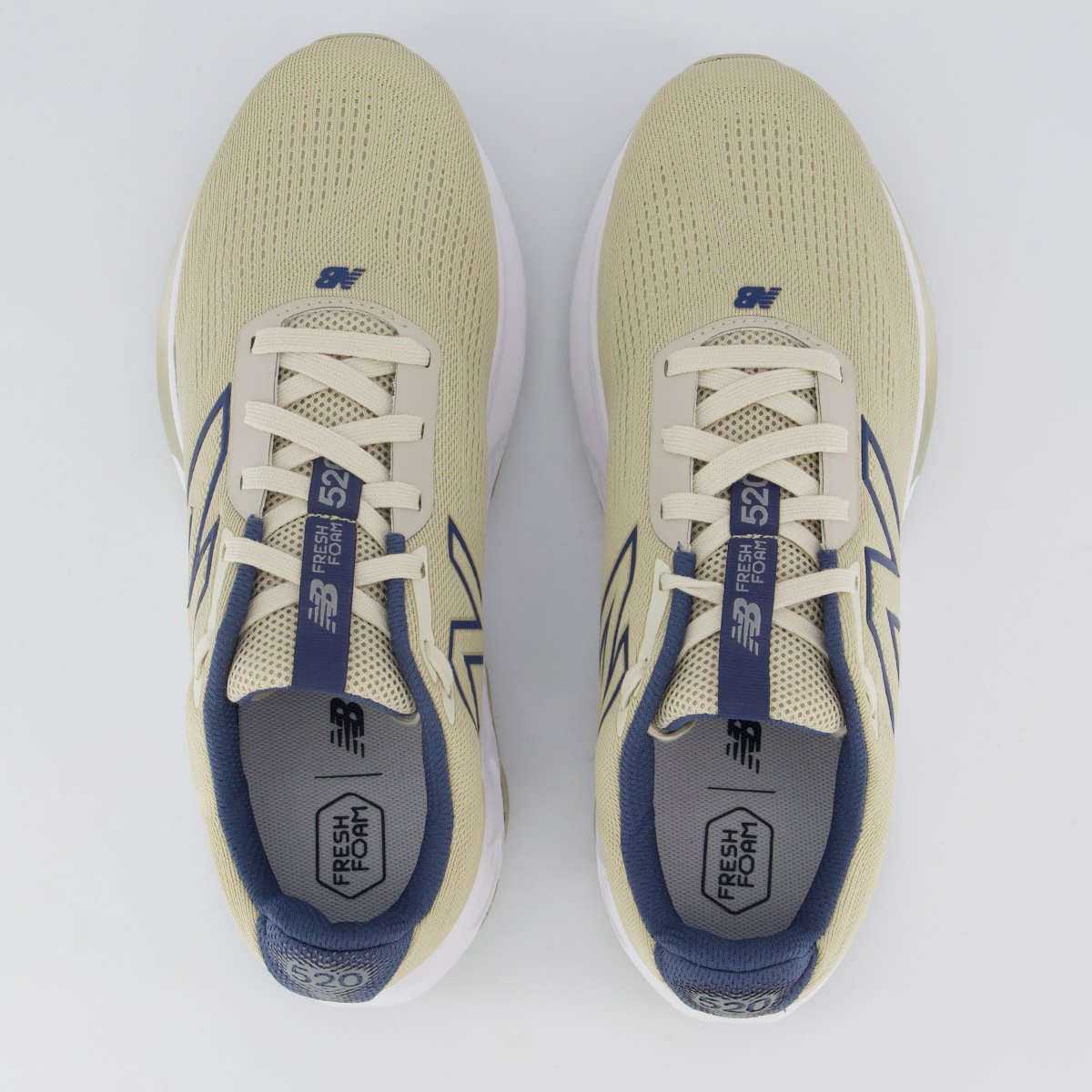 Tênis New Balance Fresh Foam 520 V9 Bege e Marinho Bege 4