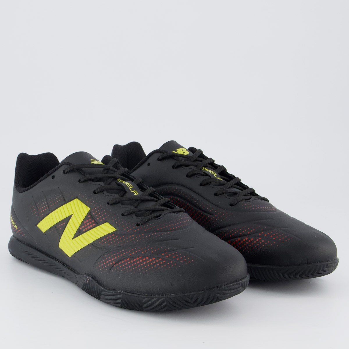 Chuteira New Balance Tekela Futsal Preta e Amarela Preto 2