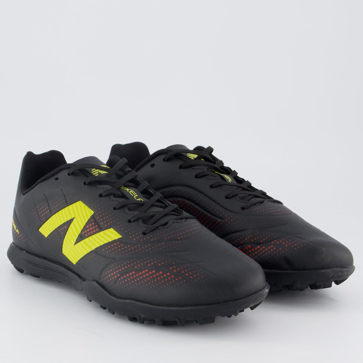 Chuteira New Balance Tekela TF Society Preta e Amarela Preto 2