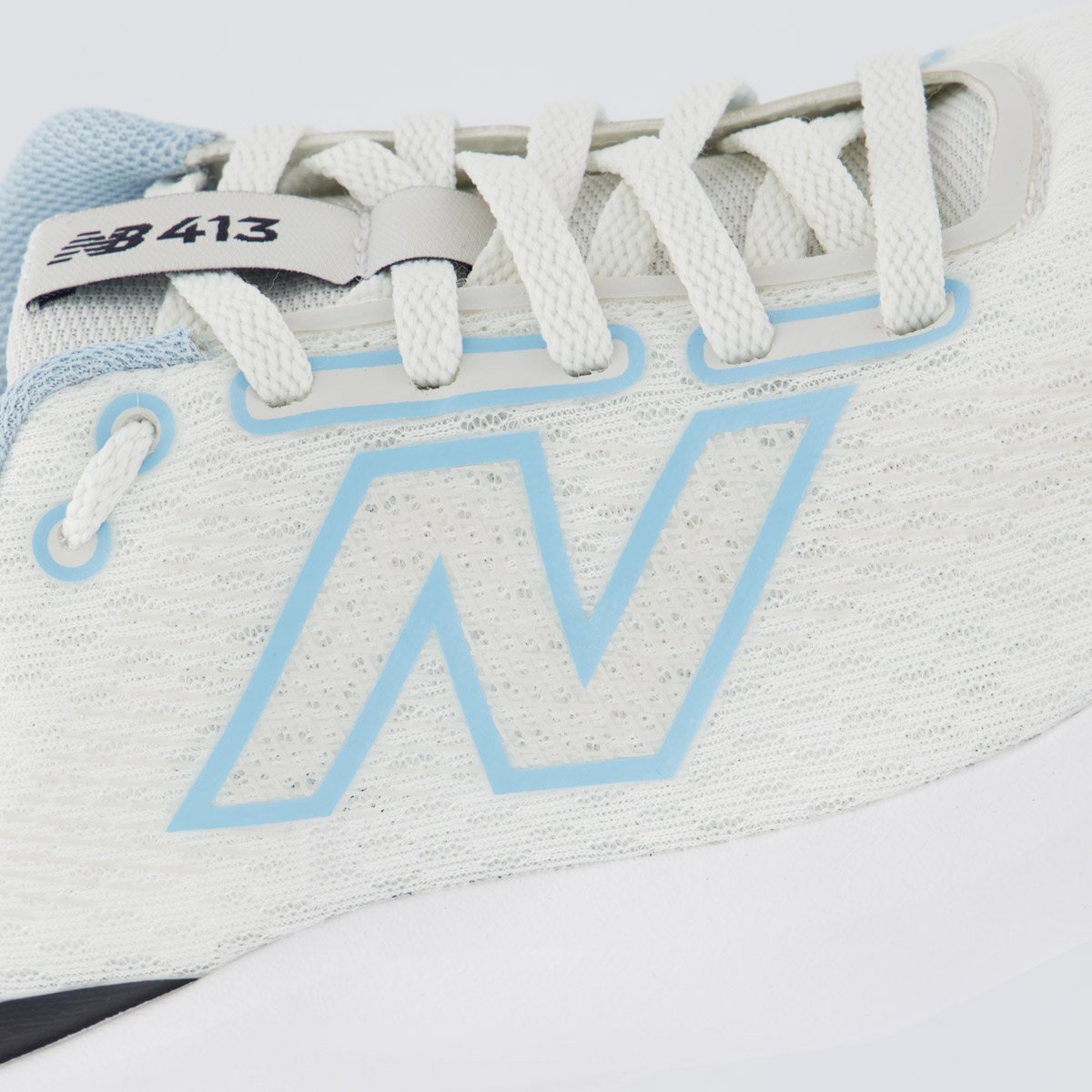 Tênis New Balance 413 V3 Feminino Off White e Azul Branco 7
