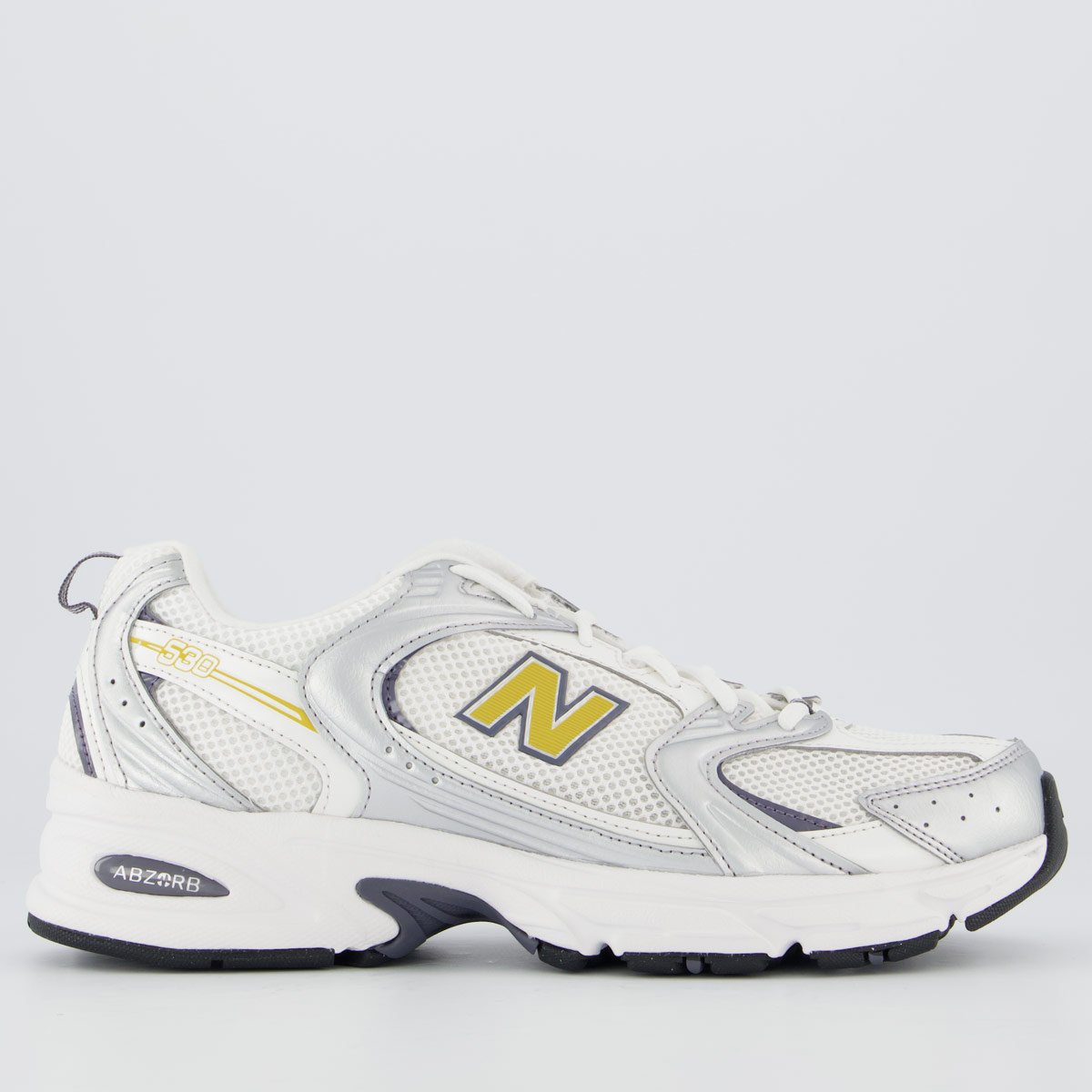 Tênis New Balance 530 Prata e Amarelo