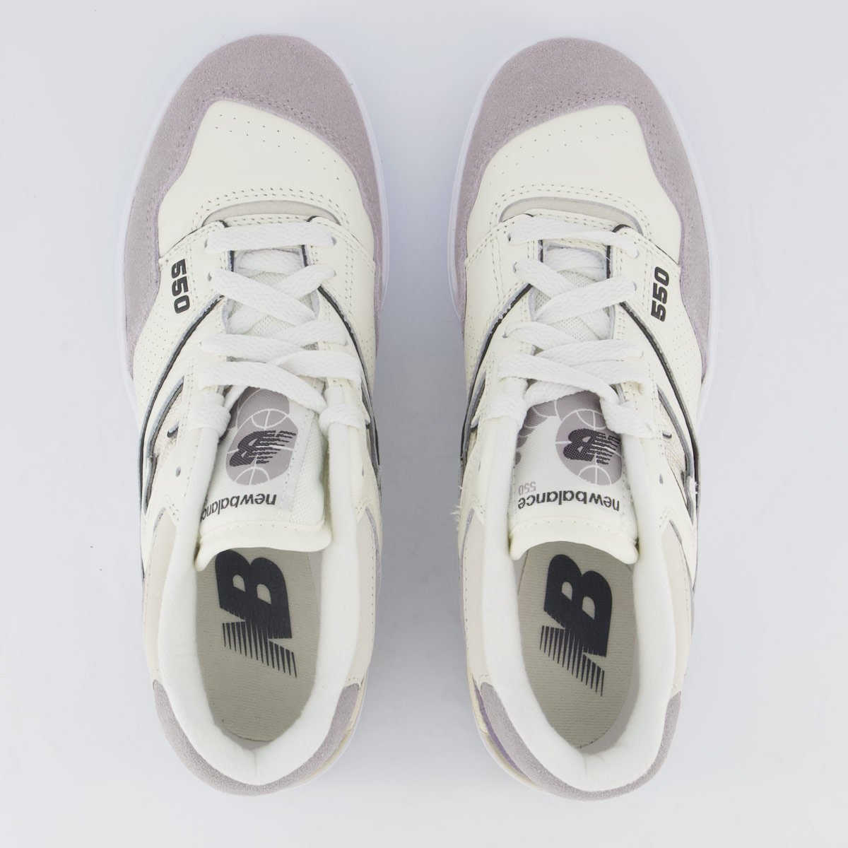 Tênis New Balance 550 Feminino Off-White e Cinza Off White 4