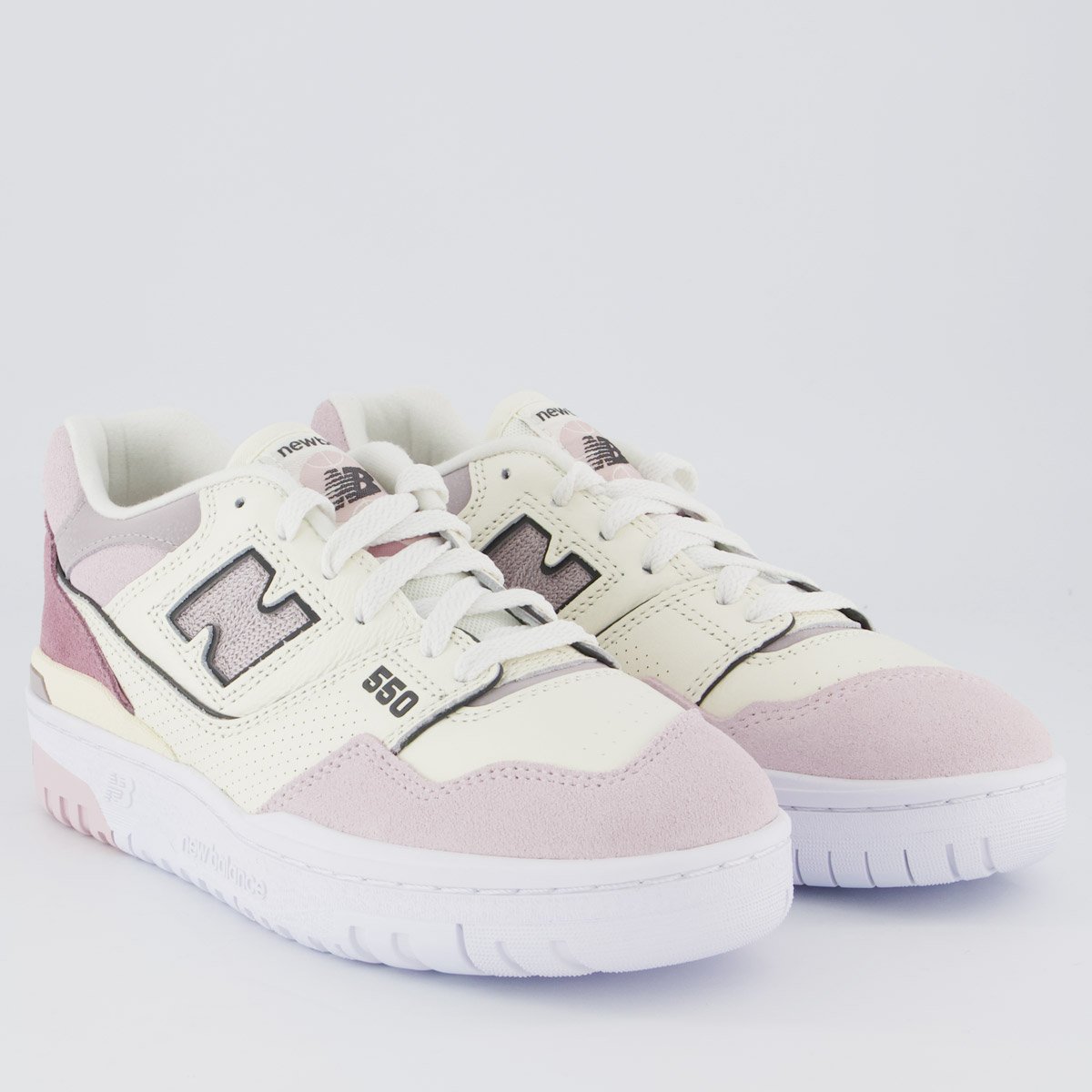 Tênis New Balance 550 Feminino Branco e Rosa Off White 2