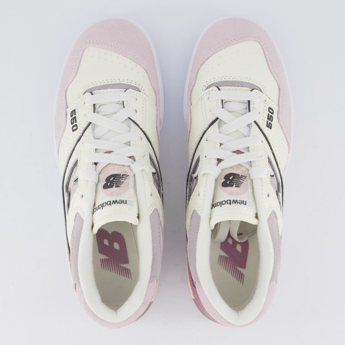 Tênis New Balance 550 Feminino Branco e Rosa Off White 4