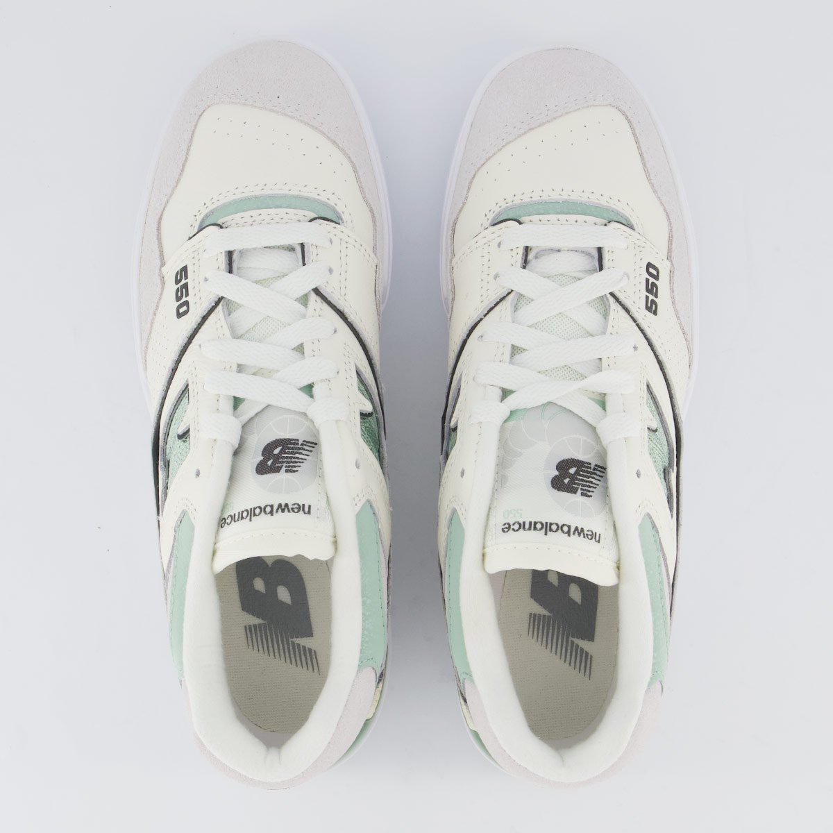 Tênis New Balance 550 Feminino Branco e Verde Off White 4