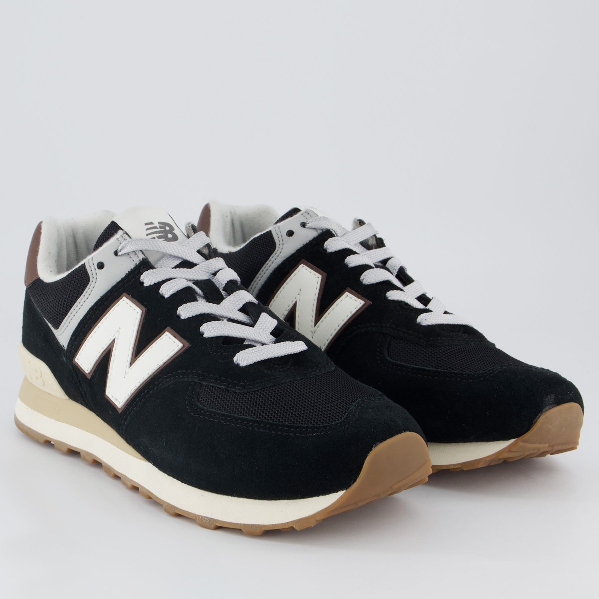 Tênis New Balance 574 V2 Preto e Marrom Preto 2
