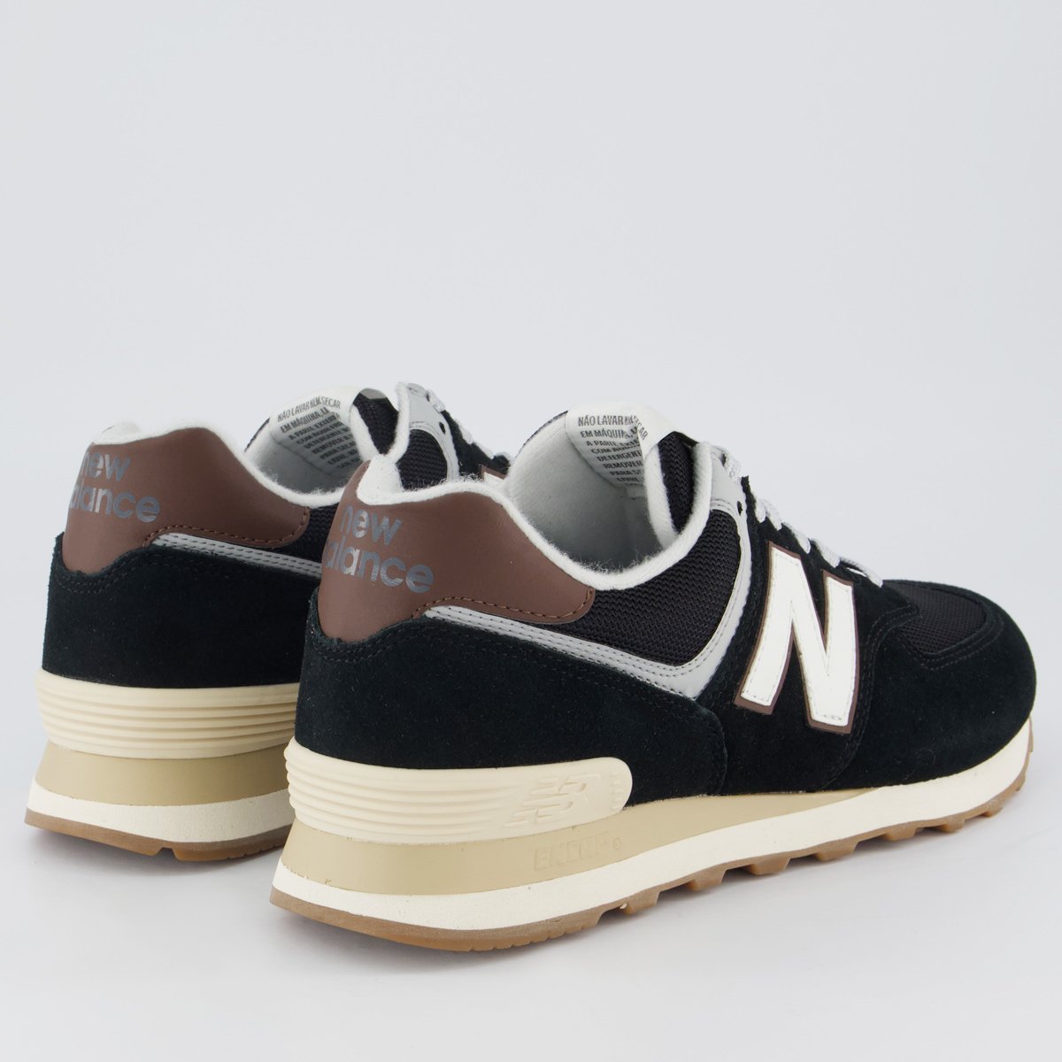 Tênis New Balance 574 V2 Preto e Marrom Preto 3