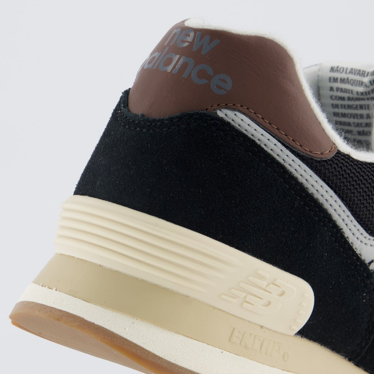 Tênis New Balance 574 V2 Preto e Marrom Preto 6