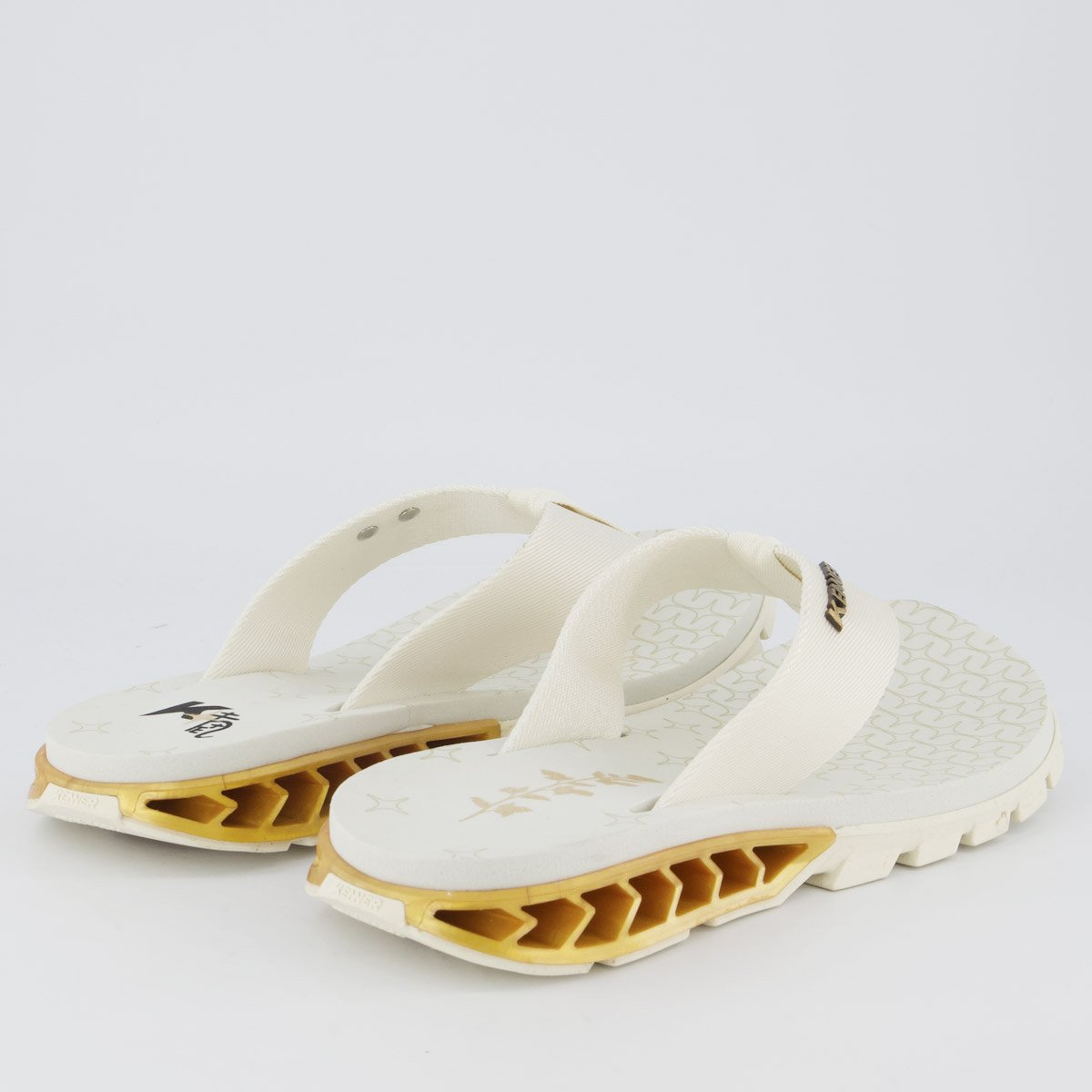 Chinelo Kenner Rakka de Saturno Feminino Off White e Dourado Branco 4