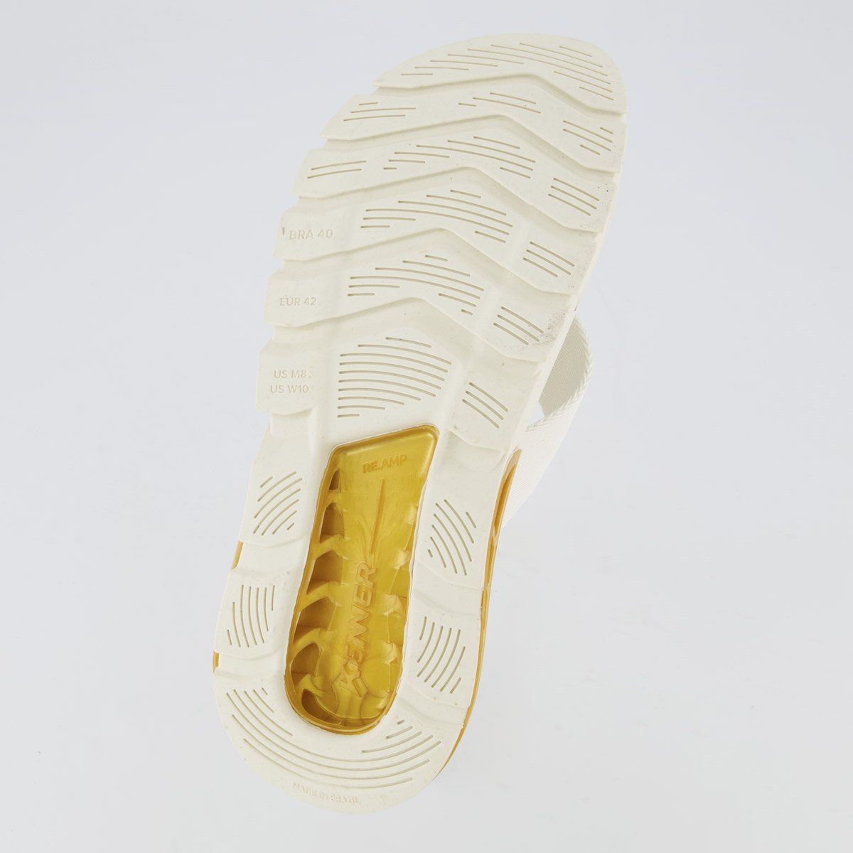 Chinelo Kenner Rakka de Saturno Feminino Off White e Dourado Branco 5