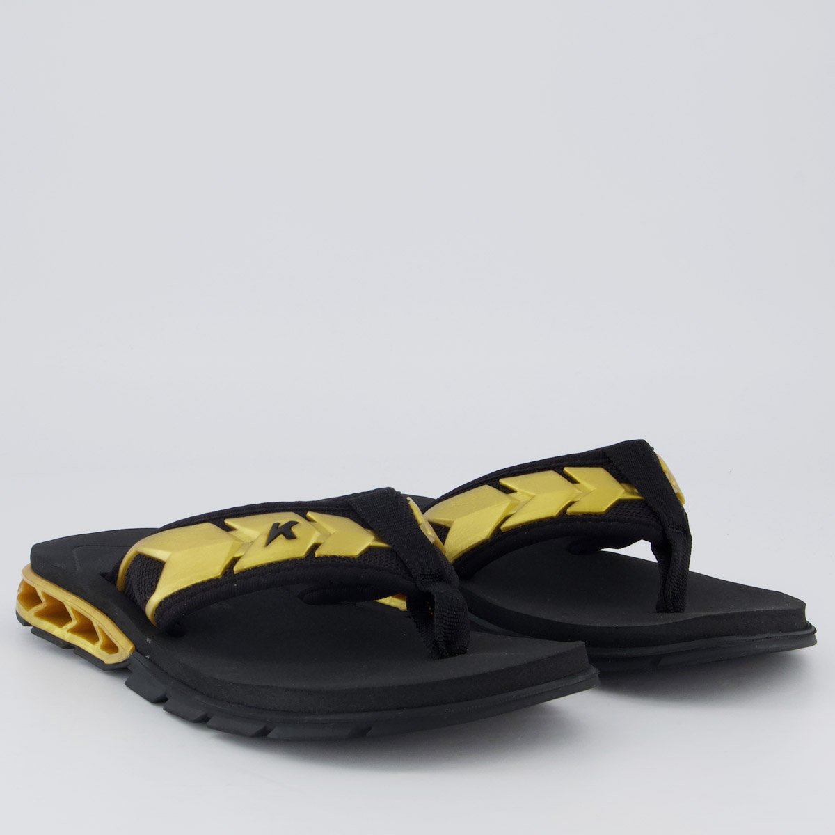 Chinelo Kenner Rakka Ultra Force Kids Preto e Dourado Preto/Dourado 3