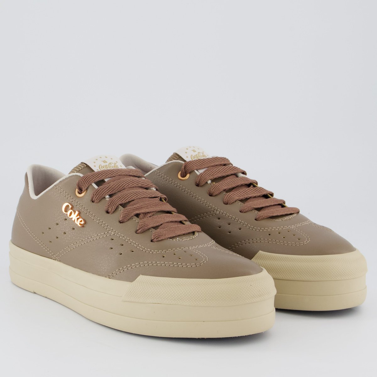 Tênis Coca Cola Lynx Town Platform Feminino Marrom Marrom 2