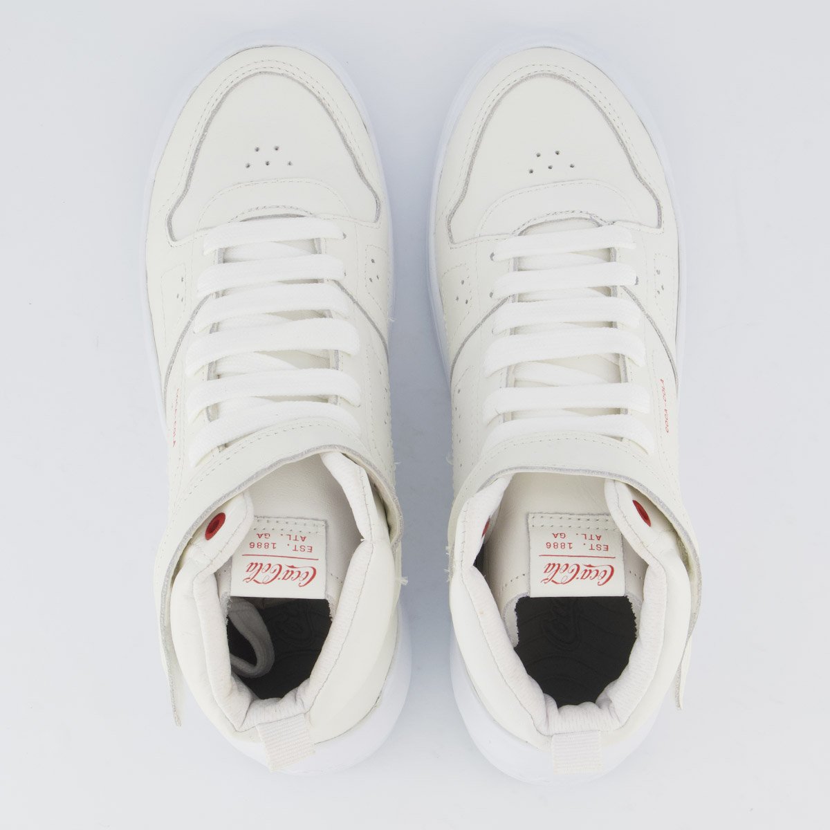 Tênis Coca Cola Soho Leather Feminino Branco e Vermelho Branco 4