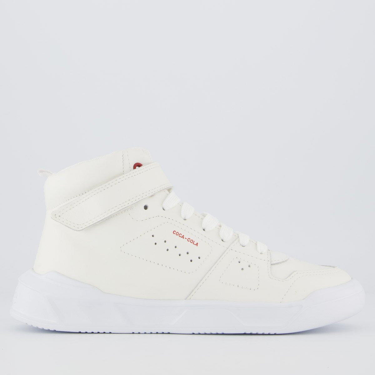Tênis Coca Cola Soho Leather Feminino Branco e Vermelho