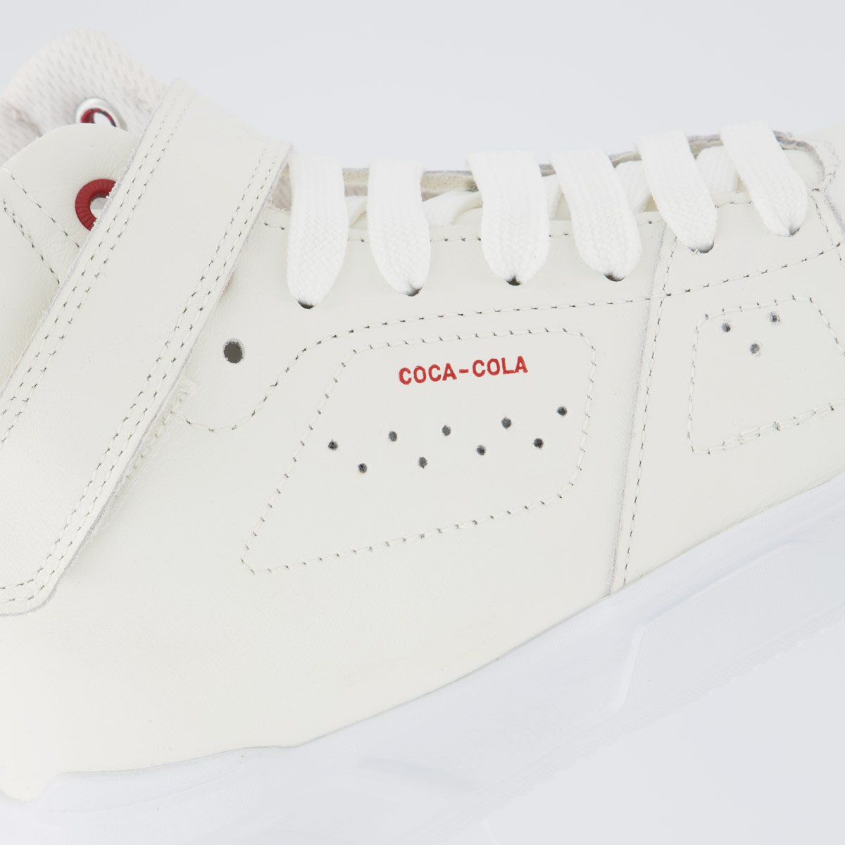 Tênis Coca Cola Soho Leather Feminino Branco e Vermelho Branco 7
