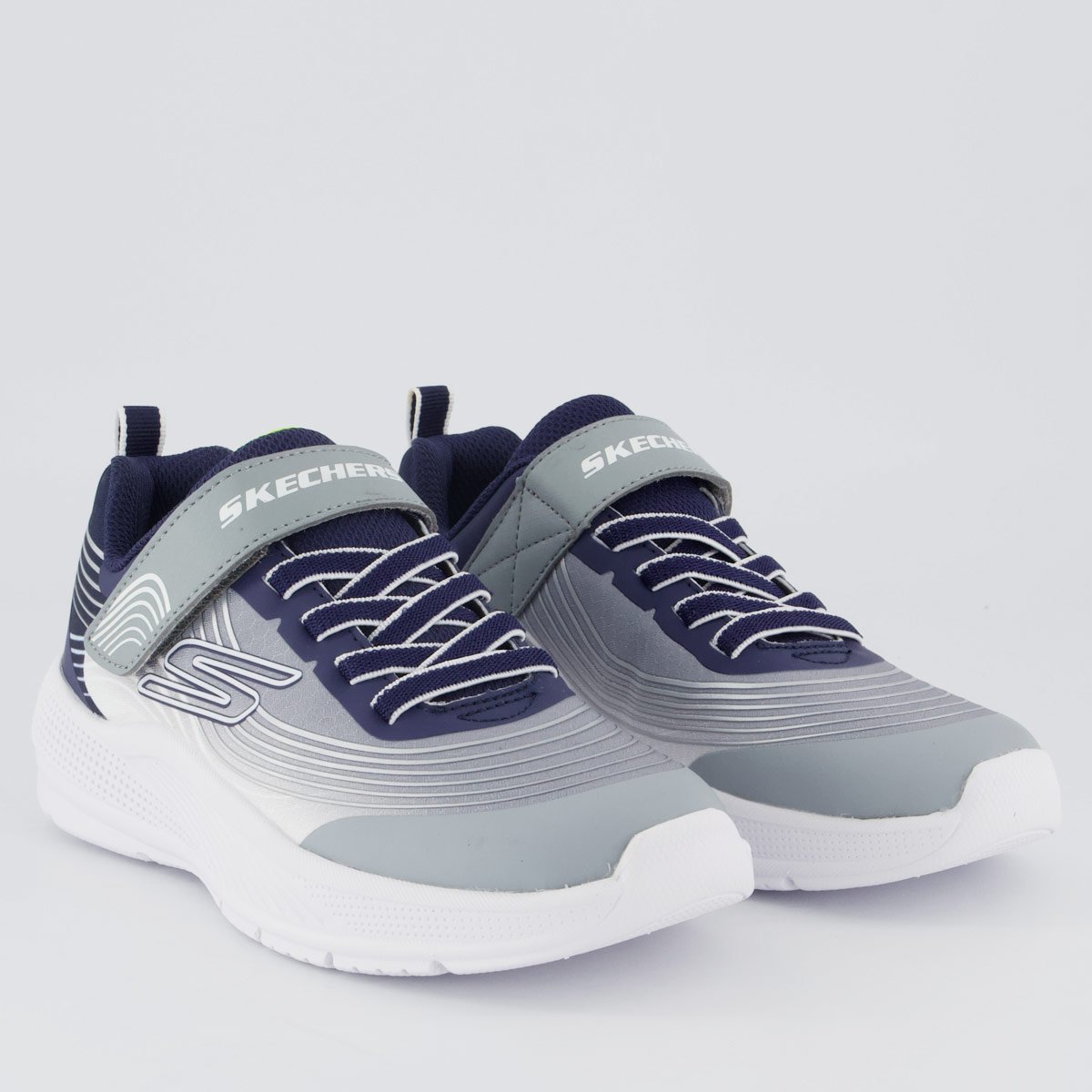 Tênis Skechers Microspec Advance Infantil Cinza e Azul Cinza 2