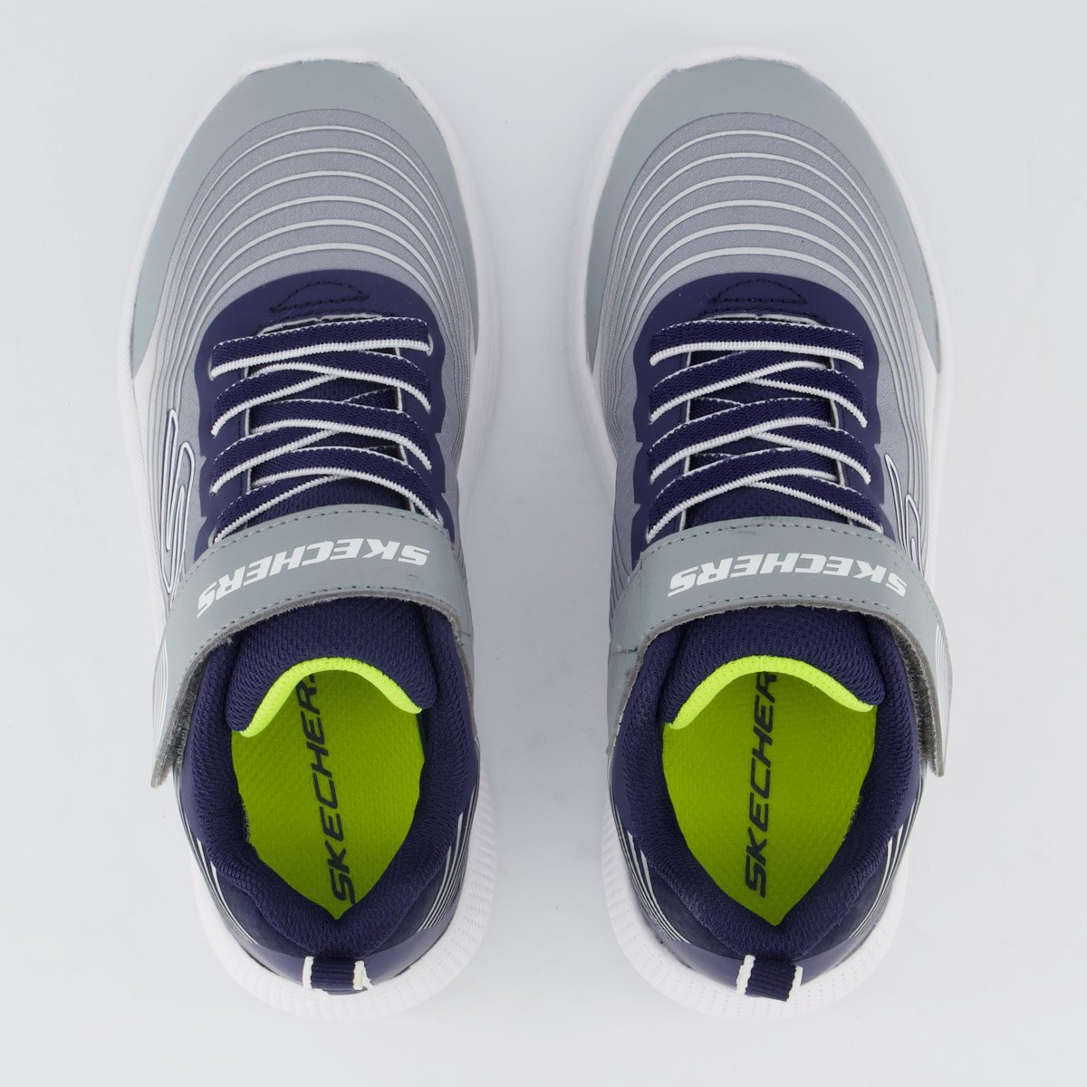 Tênis Skechers Microspec Advance Infantil Cinza e Azul Cinza 4