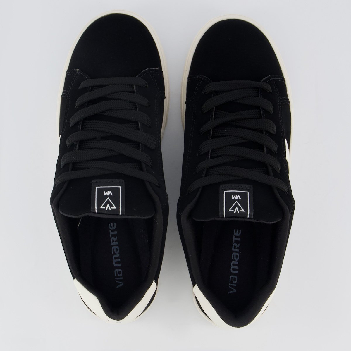 Tênis Via Marte V016 Feminino Preto e Branco Preto 4