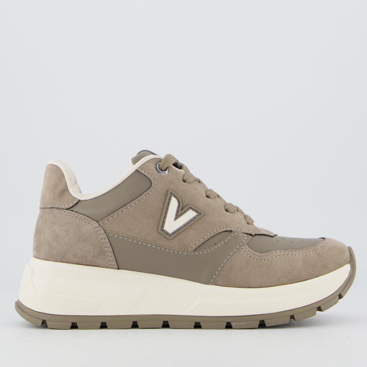 Tênis Via Marte V242 Feminino Marrom e Branco