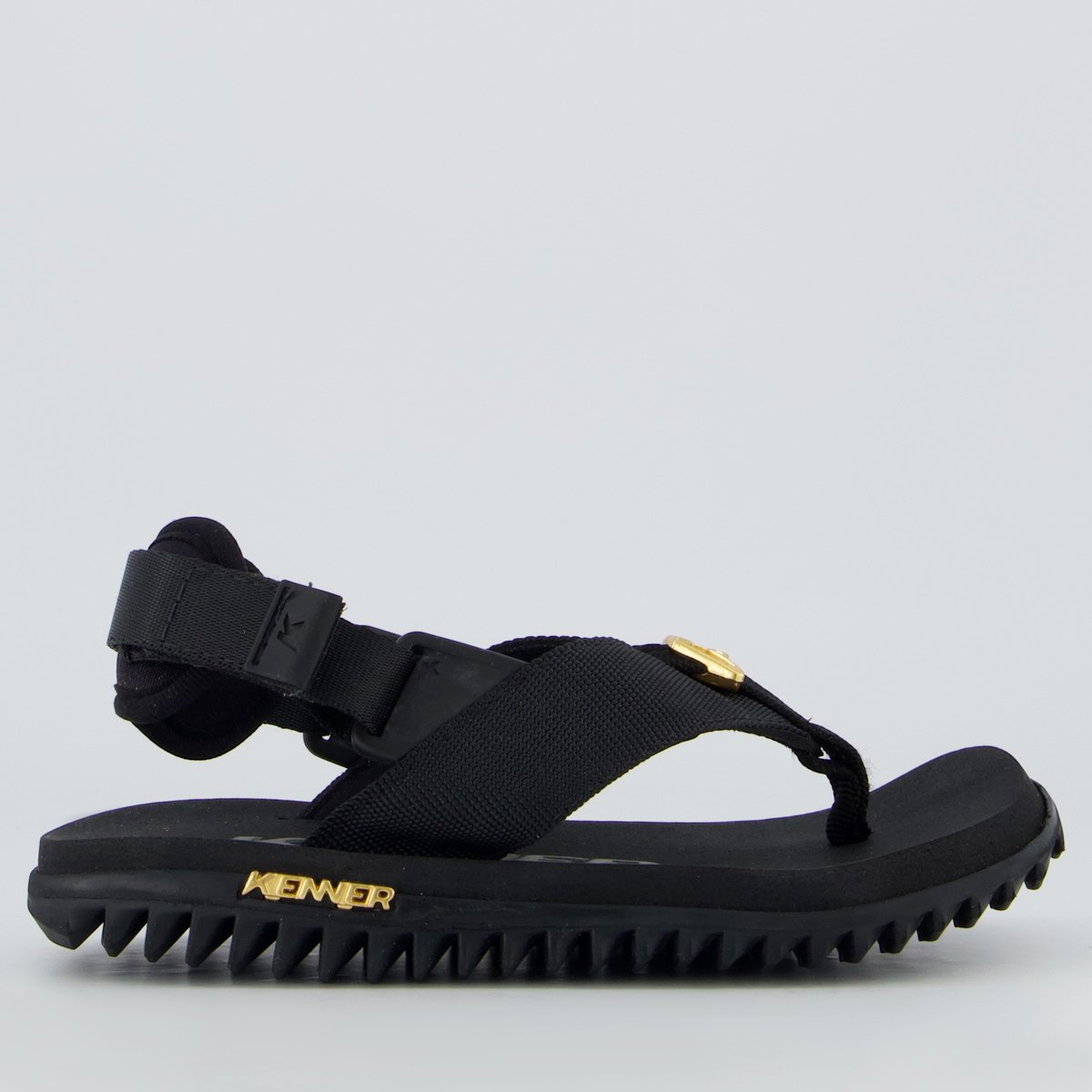 Chinelo Kenner Kivah Kids Run Preto Preto 2