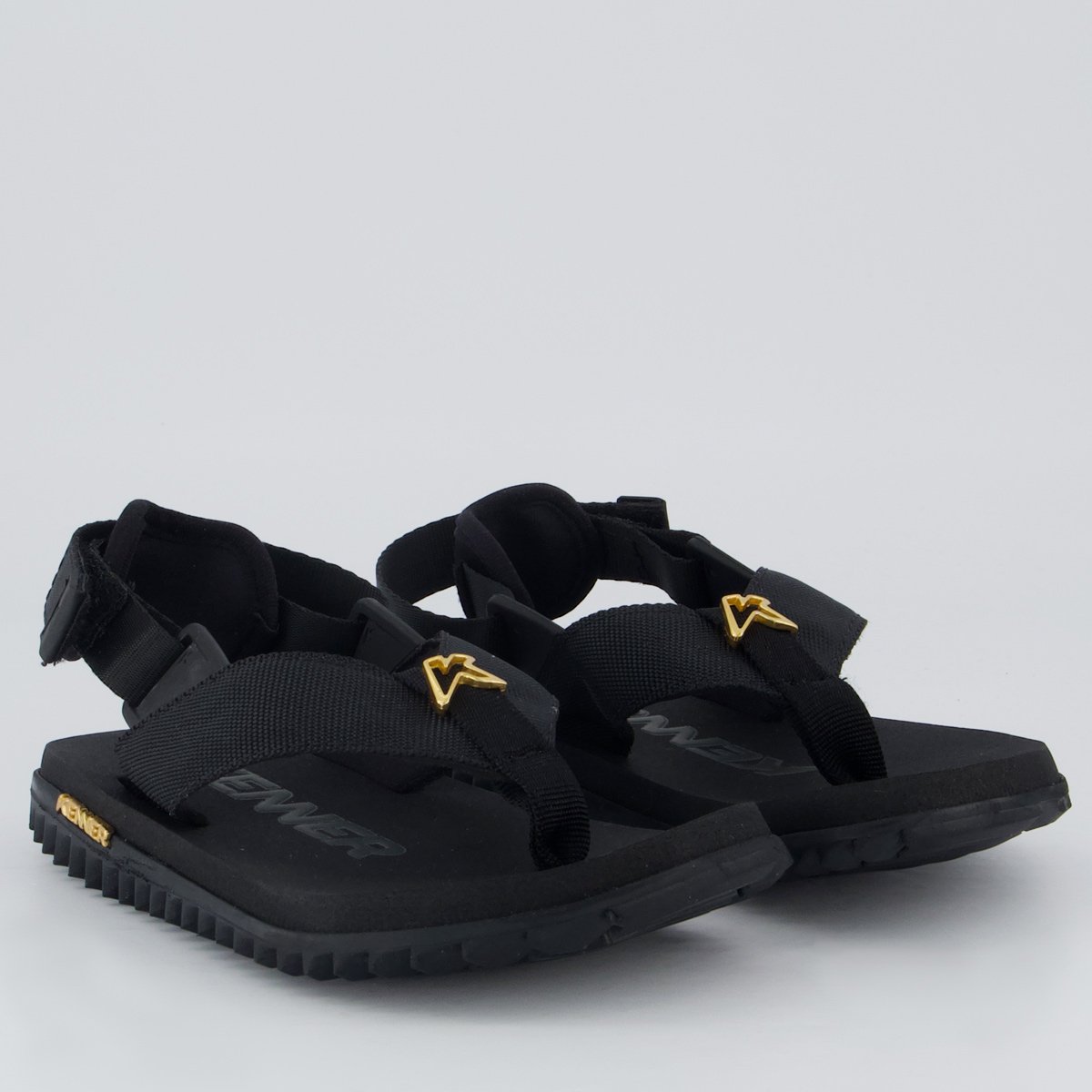 Chinelo Kenner Kivah Kids Run Preto Preto 3