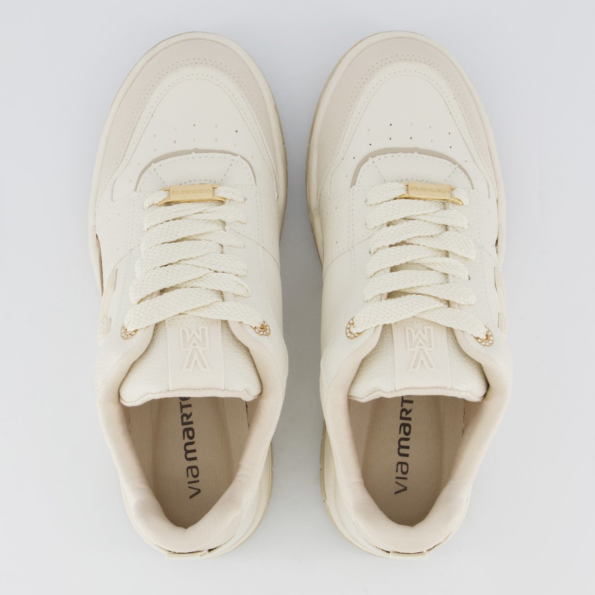 Tênis Via Marte V276 Feminino OffWhite Bege 4