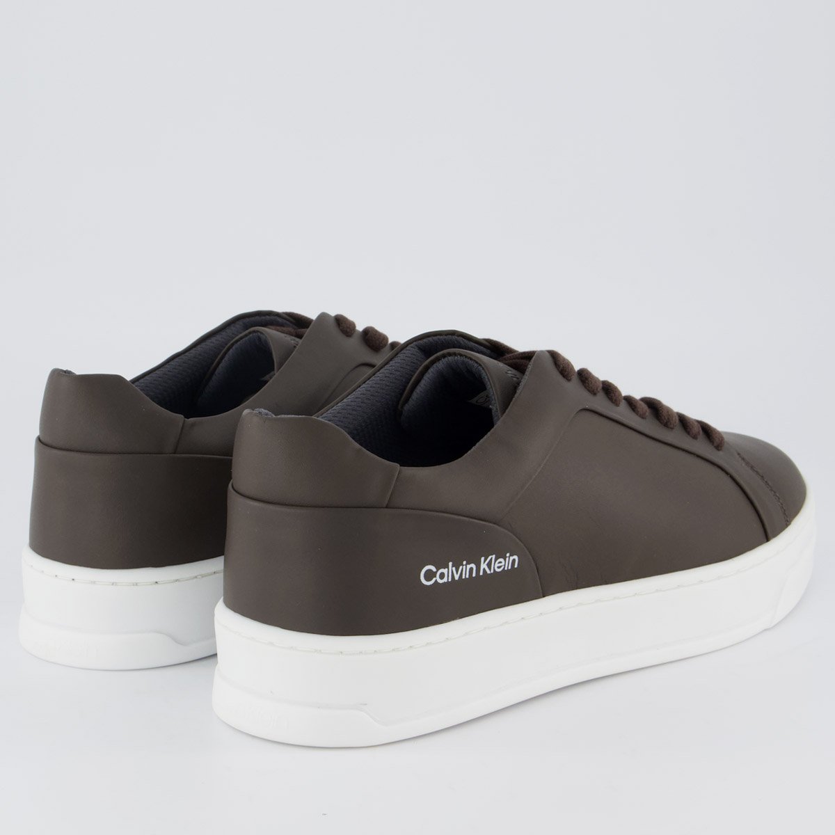 Tênis Calvin Klein Basic Marrom e Branco Marrom 3