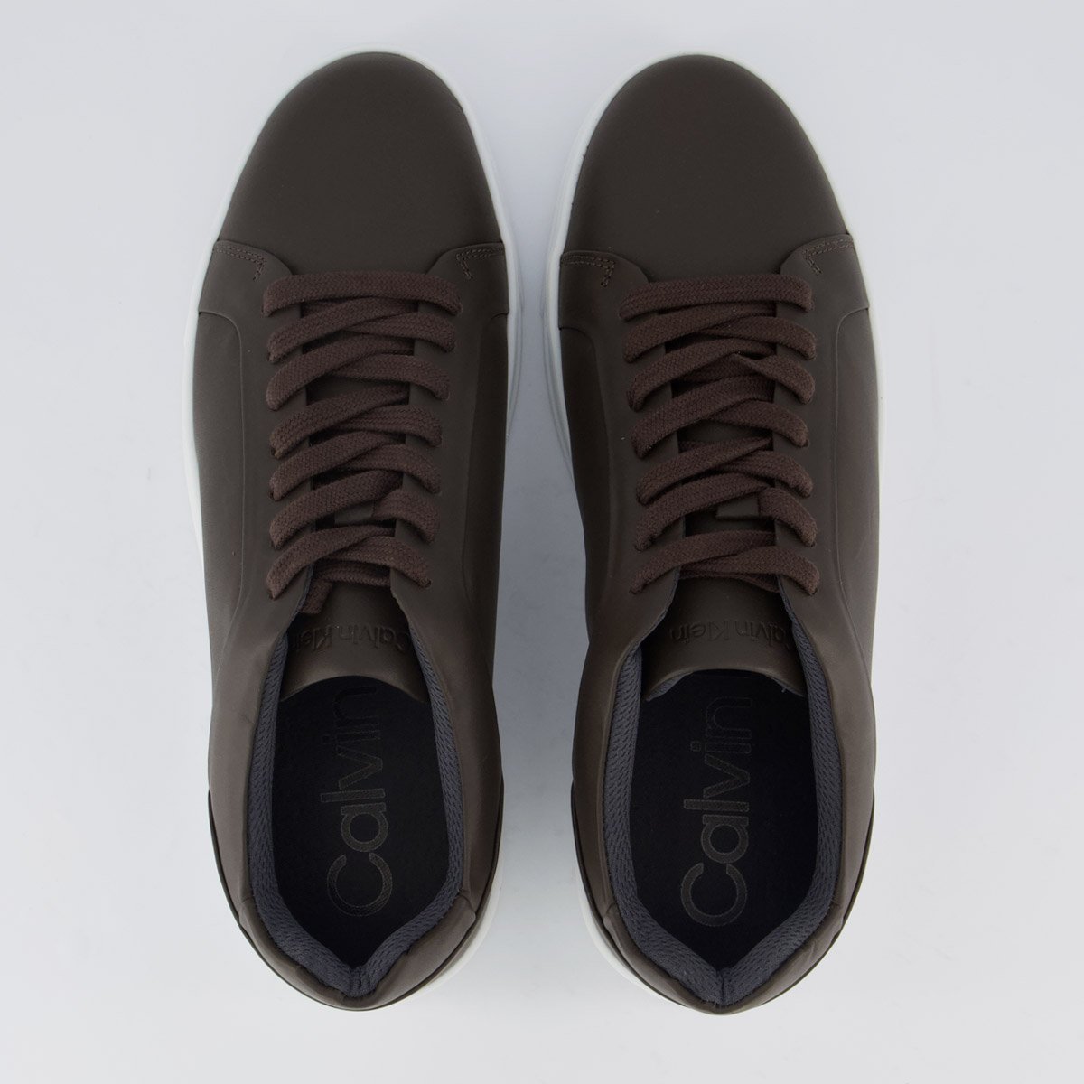 Tênis Calvin Klein Basic Marrom e Branco Marrom 4